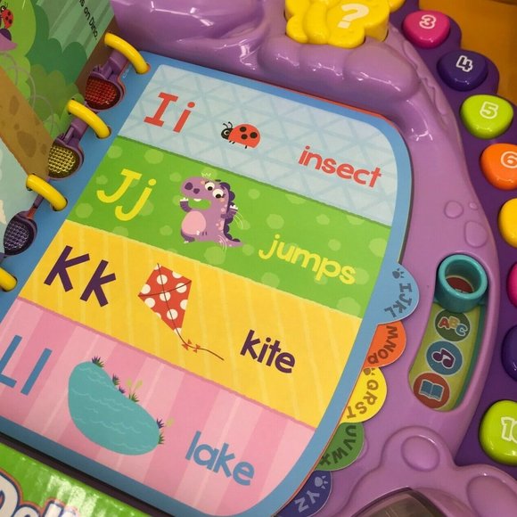 LeapFrog Dino's Delightful Day Alphabet Interactive Learning Book Purple/Green - Picture 15 of 16